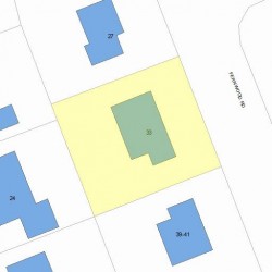 33 Fernwood Rd, Newton MA 02465-1807 plot plan