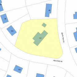 142 Neshobe Rd, Newton MA 02468-1337 plot plan