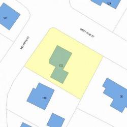 132 Melrose St, Newton MA 02466-1110 plot plan