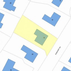 18 Elmhurst Rd, Newton MA 02458-2207 plot plan