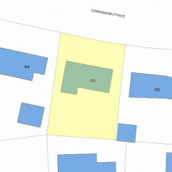 188 Commonwealth Ave, Newton MA  02459 plot plan