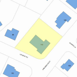 110 Levbert Rd, Newton MA 02459-3063 plot plan