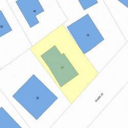 21 Chase St, Newton MA  02459-2213 plot plan