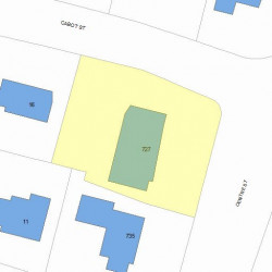 727 Centre St, Newton MA  02458-2531 plot plan