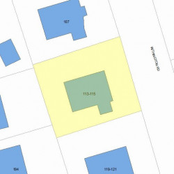 115 Withington Rd, Newton MA 02460-2037 plot plan