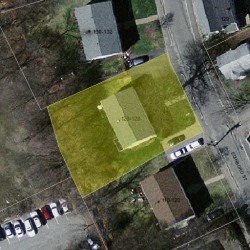 128 Edinboro St, Newton MA  02460-1302 aerial view