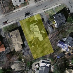 66 Clyde St, Newton MA 02460-2250 aerial view