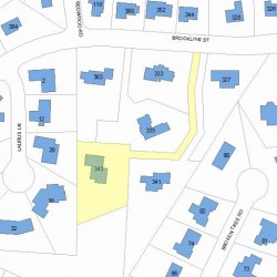 343 Brookline St, Newton MA 02459-3151 plot plan