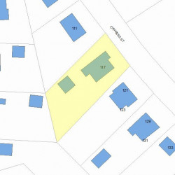 117 Cypress St, Newton MA 02459-2225 plot plan