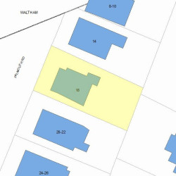 18 Falmouth Rd, Newton MA 02465-1119 plot plan