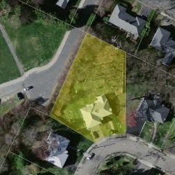 43 Levbert Rd, Newton MA 02459-3008 aerial view