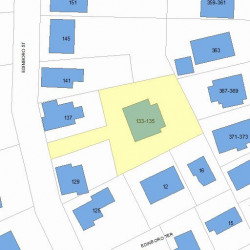 133 Edinboro St, Newton MA  02460-1337 plot plan