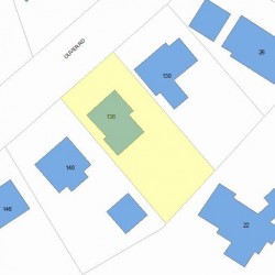 136 Oliver Rd, Newton MA  02468-2321 plot plan