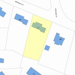 114 Berkeley St, Newton MA  02465-2619 plot plan