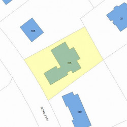155 Berkeley St, Newton MA 02465-2637 plot plan