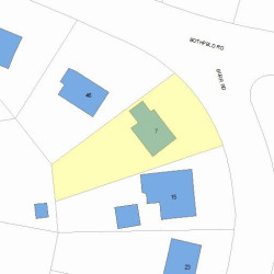 7 Burr Rd, Newton MA  02459-1403 plot plan
