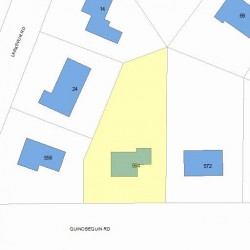 564 Quinobequin Rd, Newton MA 02468-2130 plot plan