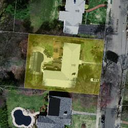 110 Evelyn Rd, Newton MA 02468-1021 aerial view
