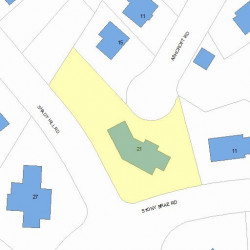 21 Stony Brae Rd, Newton MA  02461-1707 plot plan