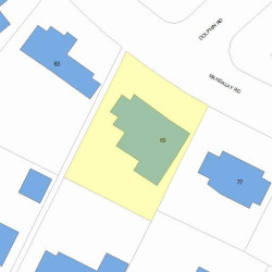 69 Mandalay Rd, Newton MA  02459-1318 plot plan