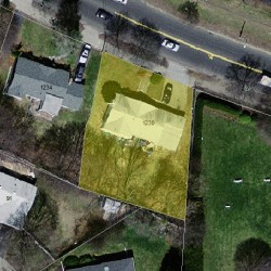 1230 Commonwealth Ave, Newton MA 02465-2909 aerial view