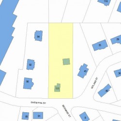 100 Christina St, Newton MA  02461-1914 plot plan