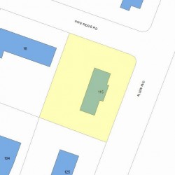 115 Allen Ave, Newton MA 02468-1733 plot plan