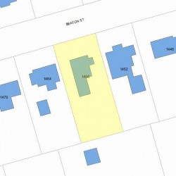 1458 Beacon St, Newton MA  02468-1613 plot plan