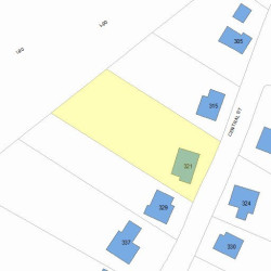 321 Central St, Newton MA  02466-2228 plot plan
