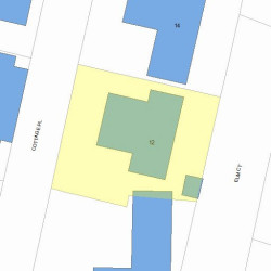 12 Cottage Pl, Newton MA 02465-1525 plot plan