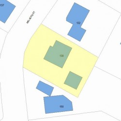 138 Melrose St, Newton MA 02466-1110 plot plan