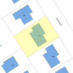 149 Christina St, Newton MA 02461-1915 plot plan