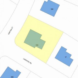 338 Central St, Newton MA 02466-2204 plot plan
