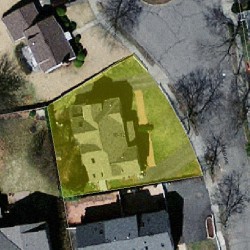 12 Ohio Ave, Newton MA  02464-1320 aerial view