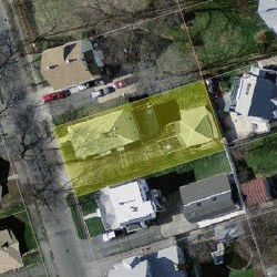 32 Dalby St, Newton MA  02458-1031 aerial view