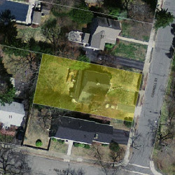 41 Cornell St, Newton MA  02462-1107 aerial view