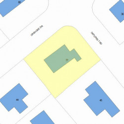 77 Crehore Dr, Newton MA 02462-1136 plot plan