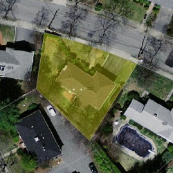 202 Evelyn Rd, Newton MA 02468-1043 aerial view