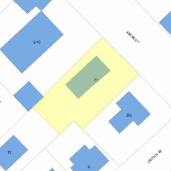 251 Adams St, Newton MA 02458-1248 plot plan