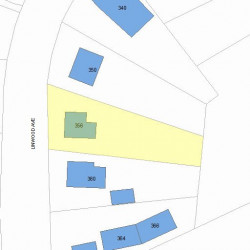 356 Linwood Ave, Newton MA 02460-1343 plot plan