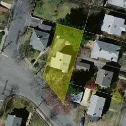 172 Nevada St, Newton MA 02460-1239 aerial view