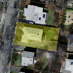 112 Adena Rd, Newton MA  02465-1620 aerial view