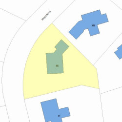 55 Evelyn Rd, Newton MA 02468-1212 plot plan