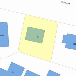 324 Tremont St, Newton MA 02458-2143 plot plan