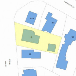 22 Park St, Newton MA 02458-2031 plot plan