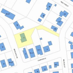 11 Bencliffe Cir, Newton MA 02466-1101 plot plan