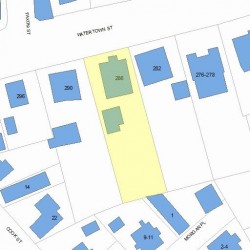 286 Watertown St, Newton MA 02458-1347 plot plan
