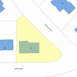 49 Clifton Rd, Newton MA 02459-3111 plot plan