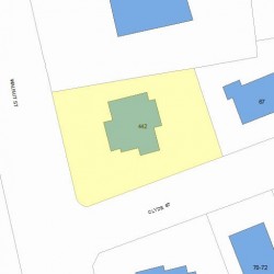442 Walnut St, Newton MA  02460-2205 plot plan