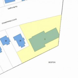 8 Commonwealth Ave, Newton MA 02459 plot plan